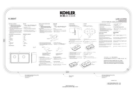 Kohler Cutout Templates